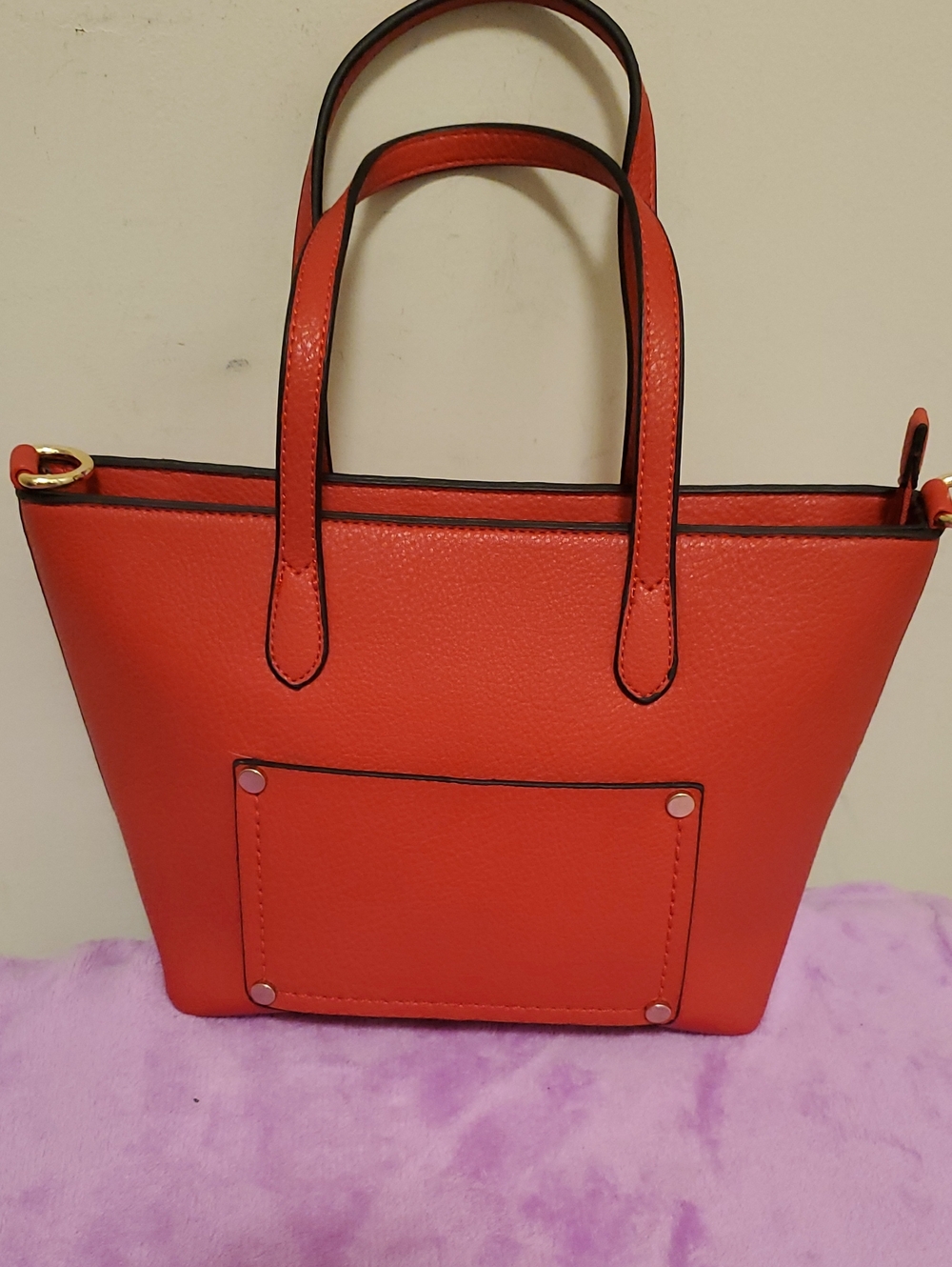 PrettyLittleThing Red Pebbled Tote Bag